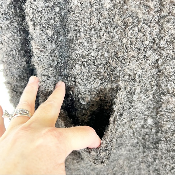 W By Worth Chunky Boucle Knit Open Front Cardigan Sweater Brown Size - Picture 3 of 5